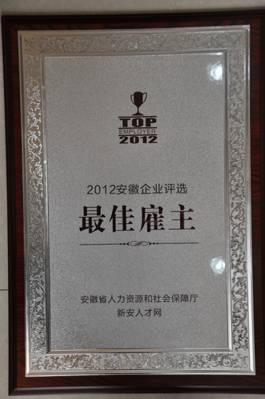 2012安徽企业最佳雇主评选颁奖盛典落幕——星空体育网页版,星空体育（中国）官方网站登录界面投资集团载誉而归